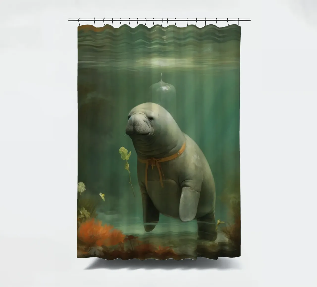 Manatee minimale 3 tenda da doccia da Minimal Animal Art
