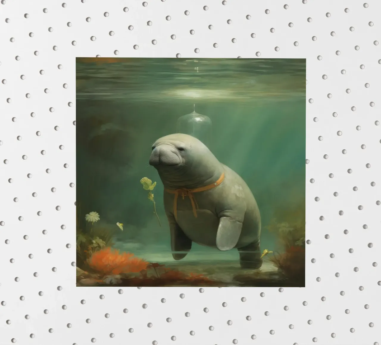 Manatee minimale 3 adesivo da Minimal Animal Art
