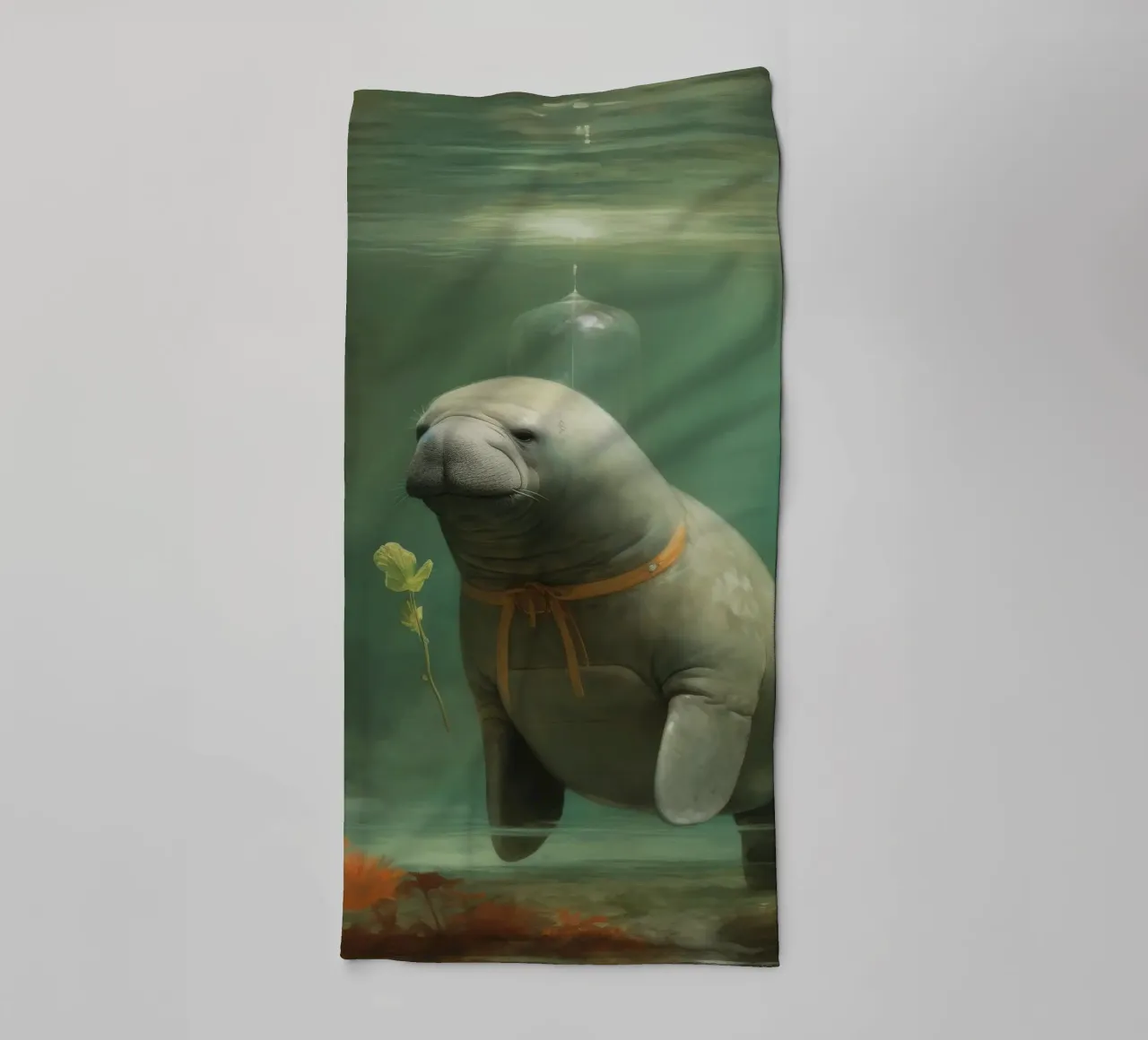 Manatee minimale 3 asciugamano da bagno da Minimal Animal Art