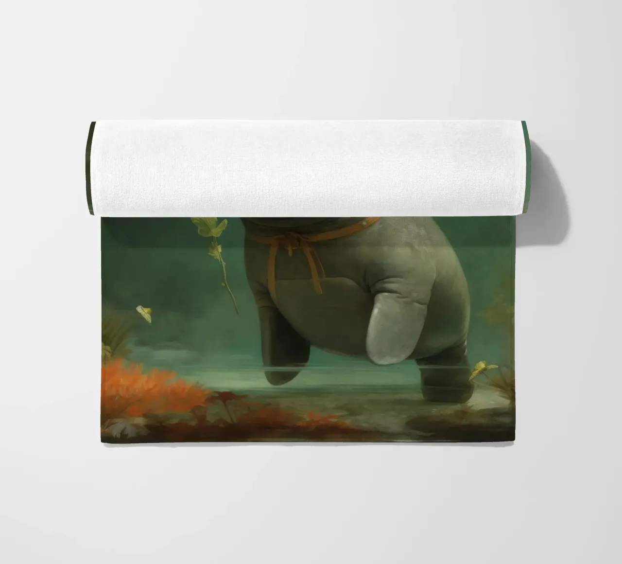 Manatee minimale 3 telo mare da Minimal Animal Art