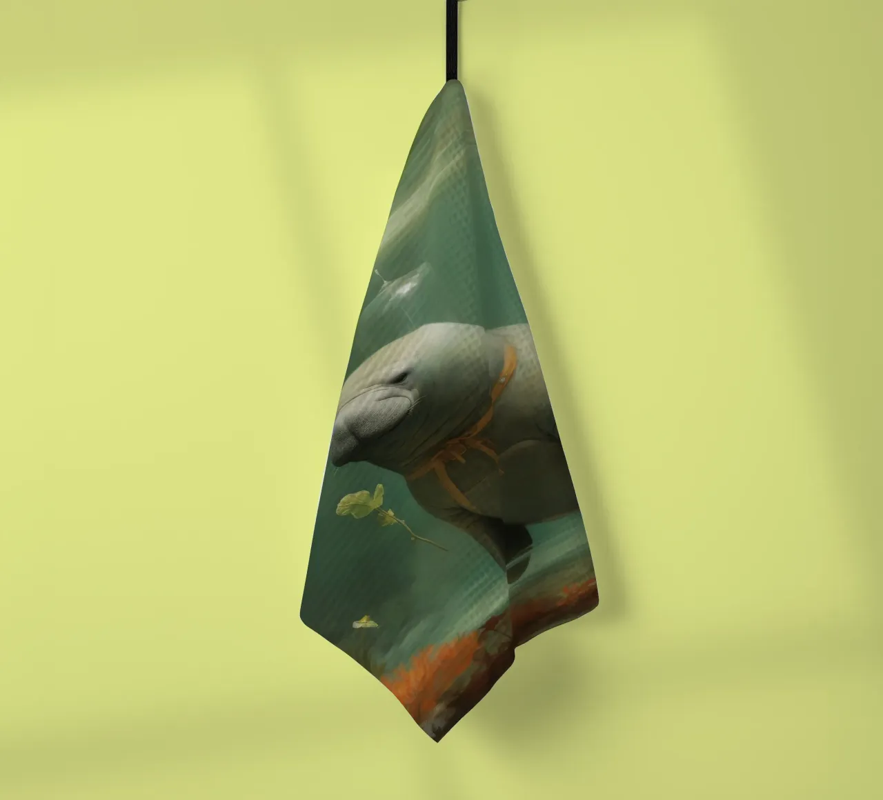 Manatee minimale 3 canovaccio da cucina da Minimal Animal Art