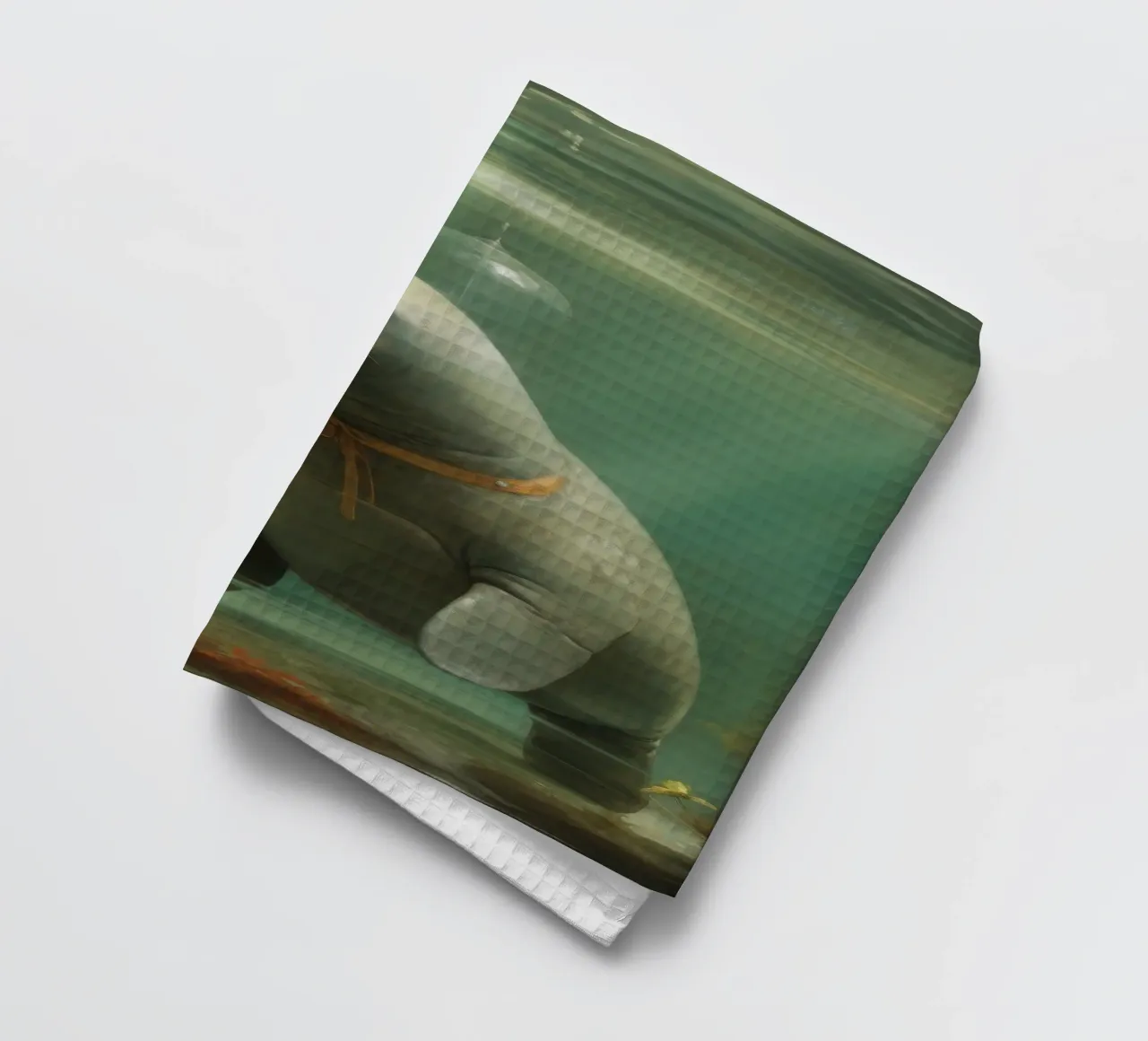 Manatee minimale 3 canovaccio da cucina da Minimal Animal Art