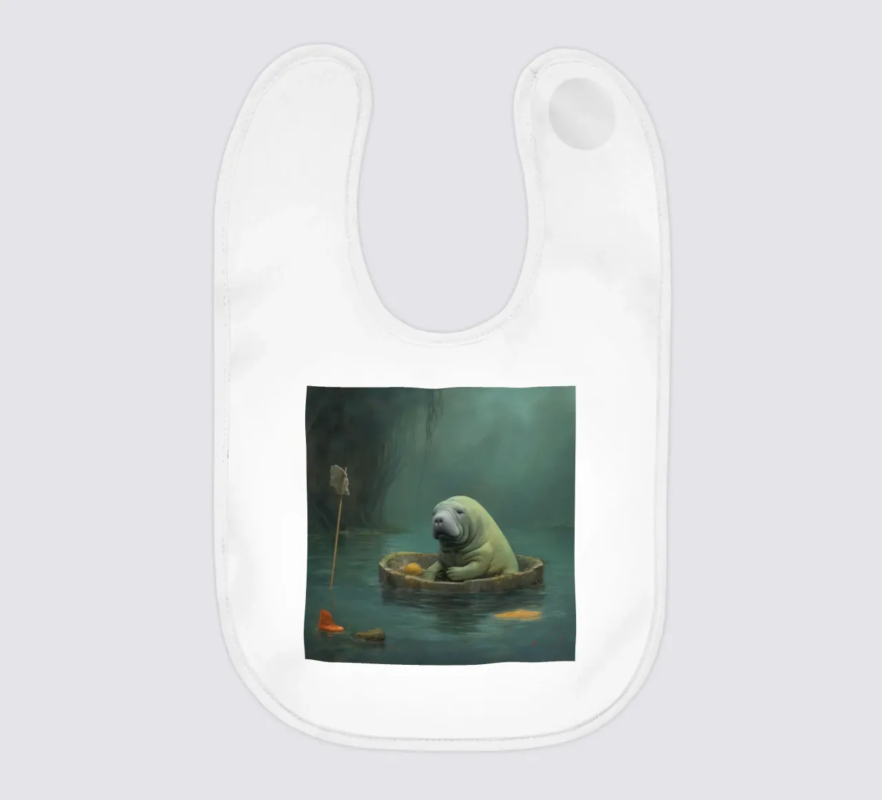 Manatee minimale 4 bavaglino da Minimal Animal Art