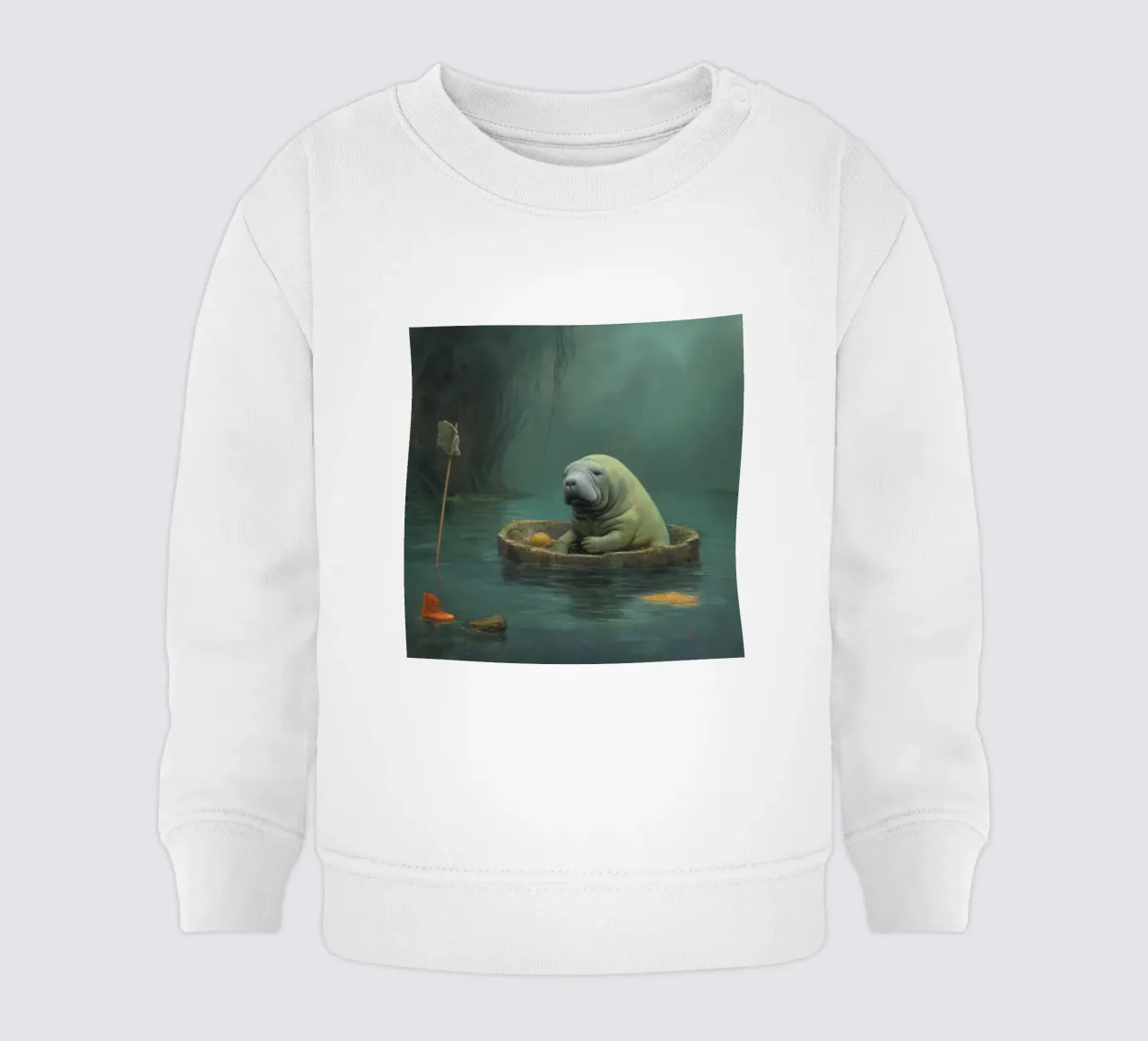 Manatee minimale 4 felpa neonato da Minimal Animal Art
