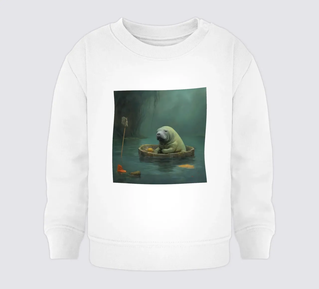 Manatee minimale 4 felpa neonato da Minimal Animal Art