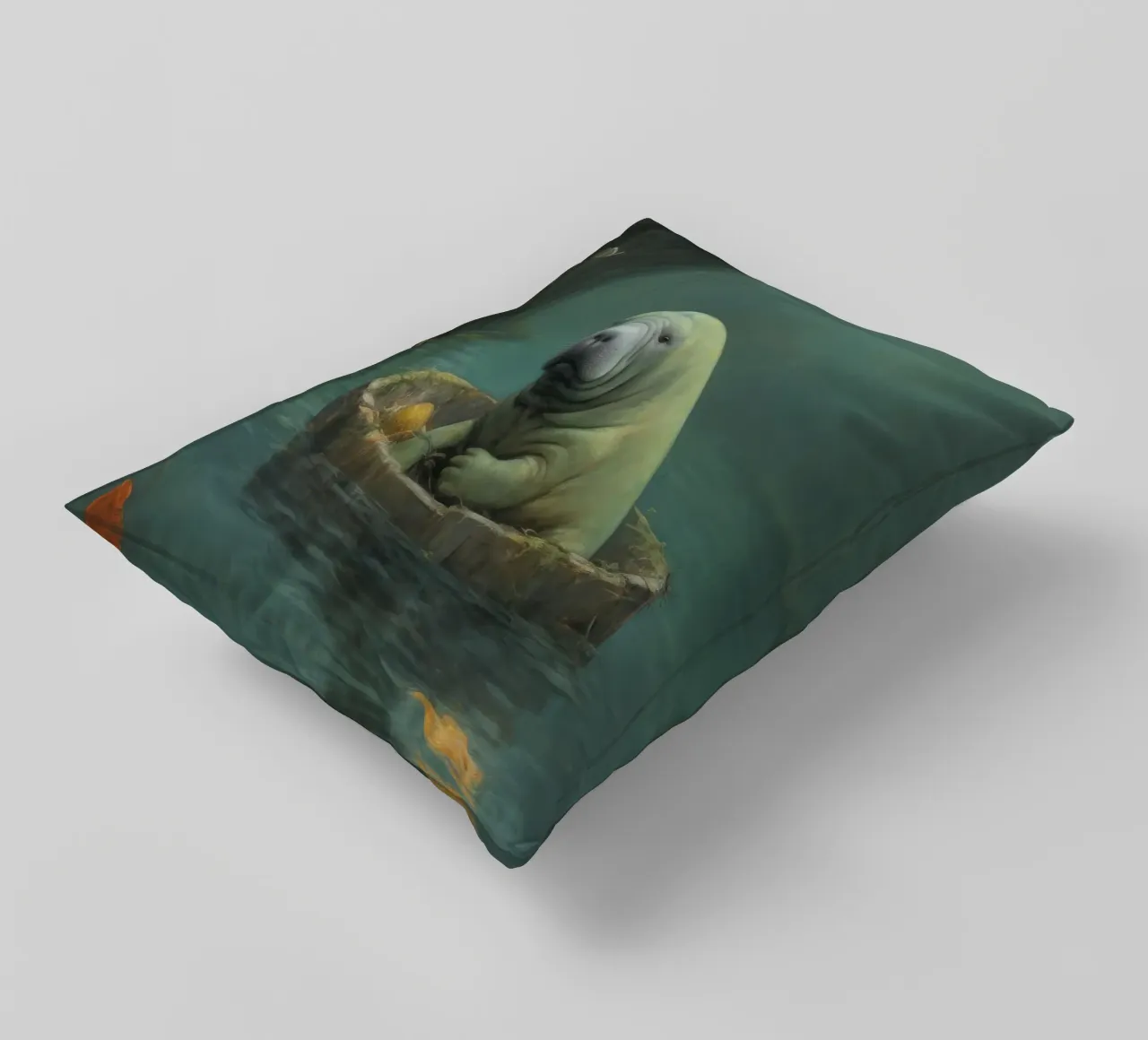 Manatee minimale 4 cuscino da Minimal Animal Art