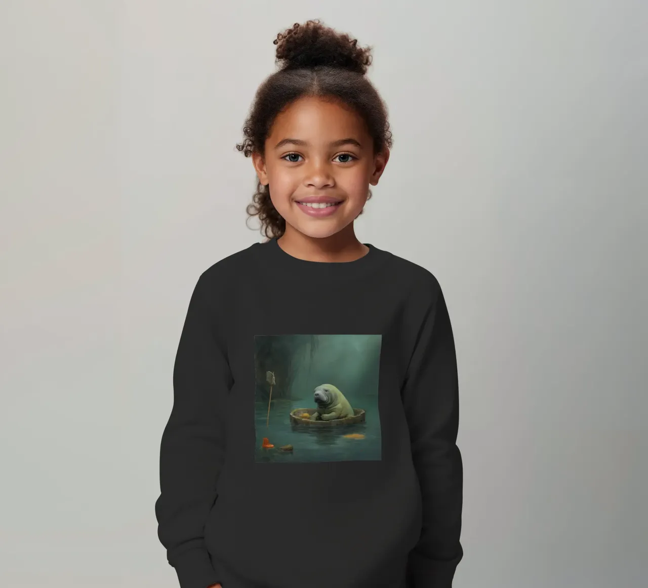 Manatee minimale 4 felpa bambino da Minimal Animal Art