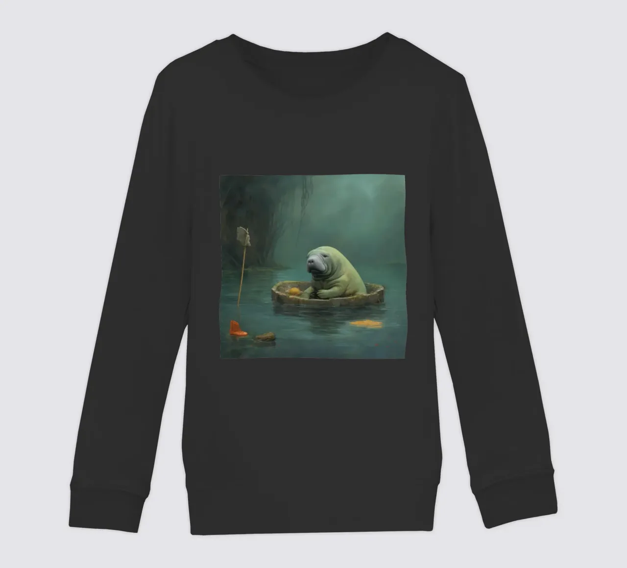 Manatee minimale 4 felpa bambino da Minimal Animal Art