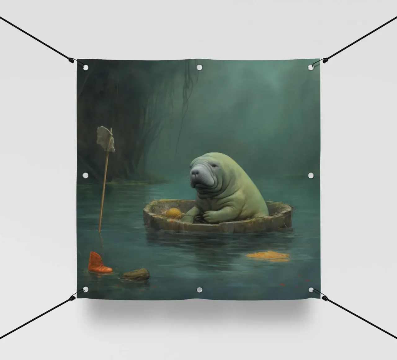Manatee minimale 4 telo in pvc da Minimal Animal Art