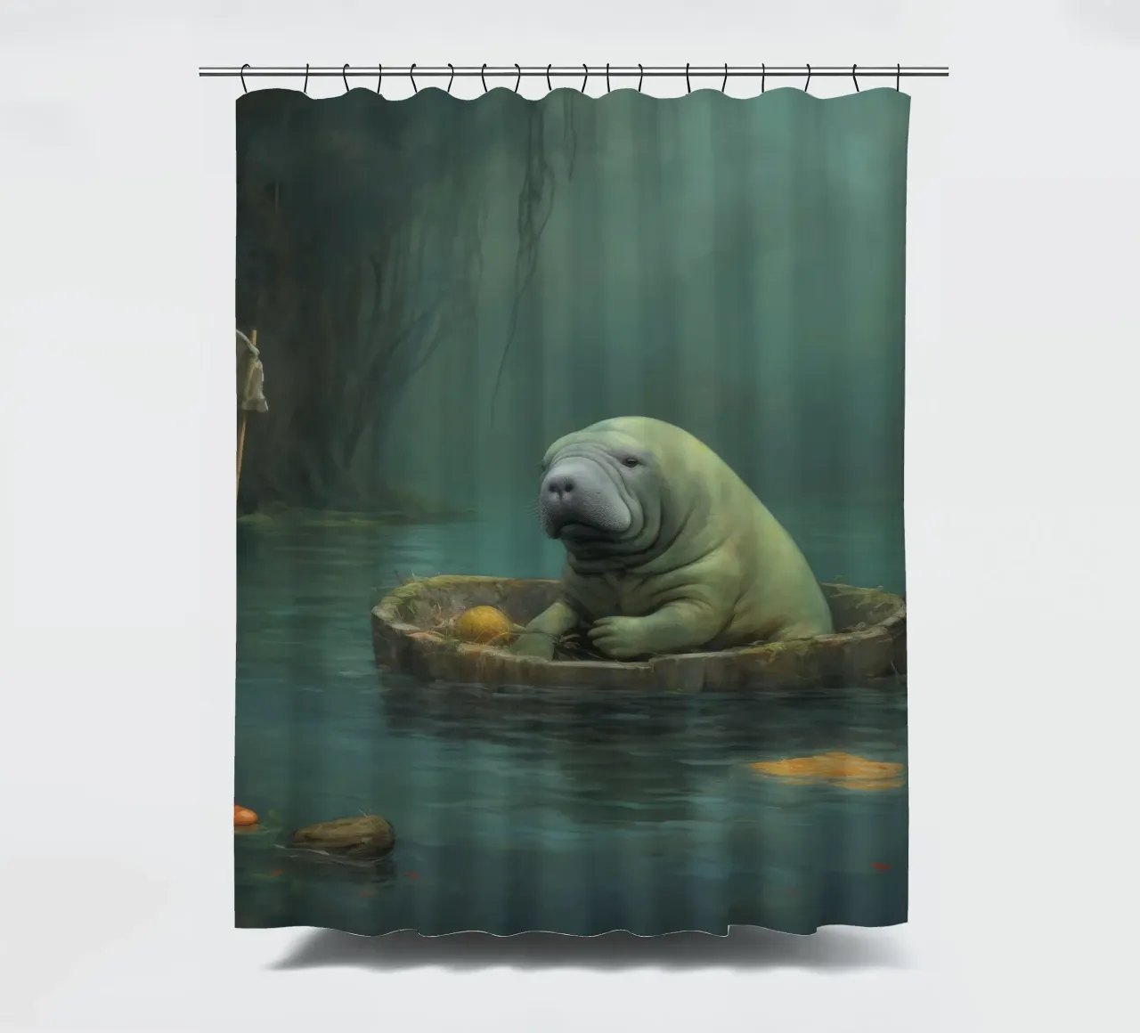 Manatee minimale 4 tenda da doccia da Minimal Animal Art