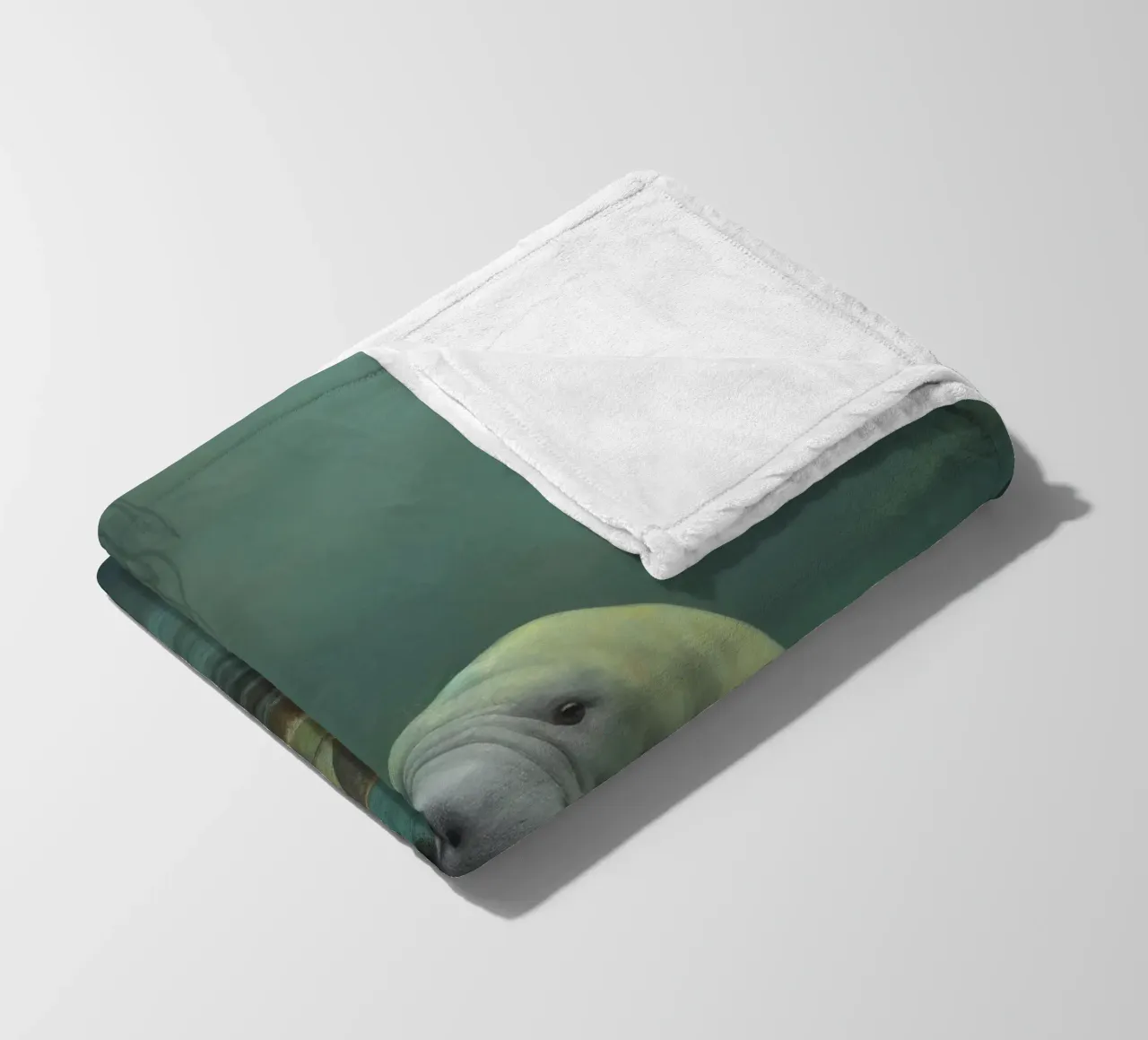 Manatee minimale 4 coperta in pile da Minimal Animal Art