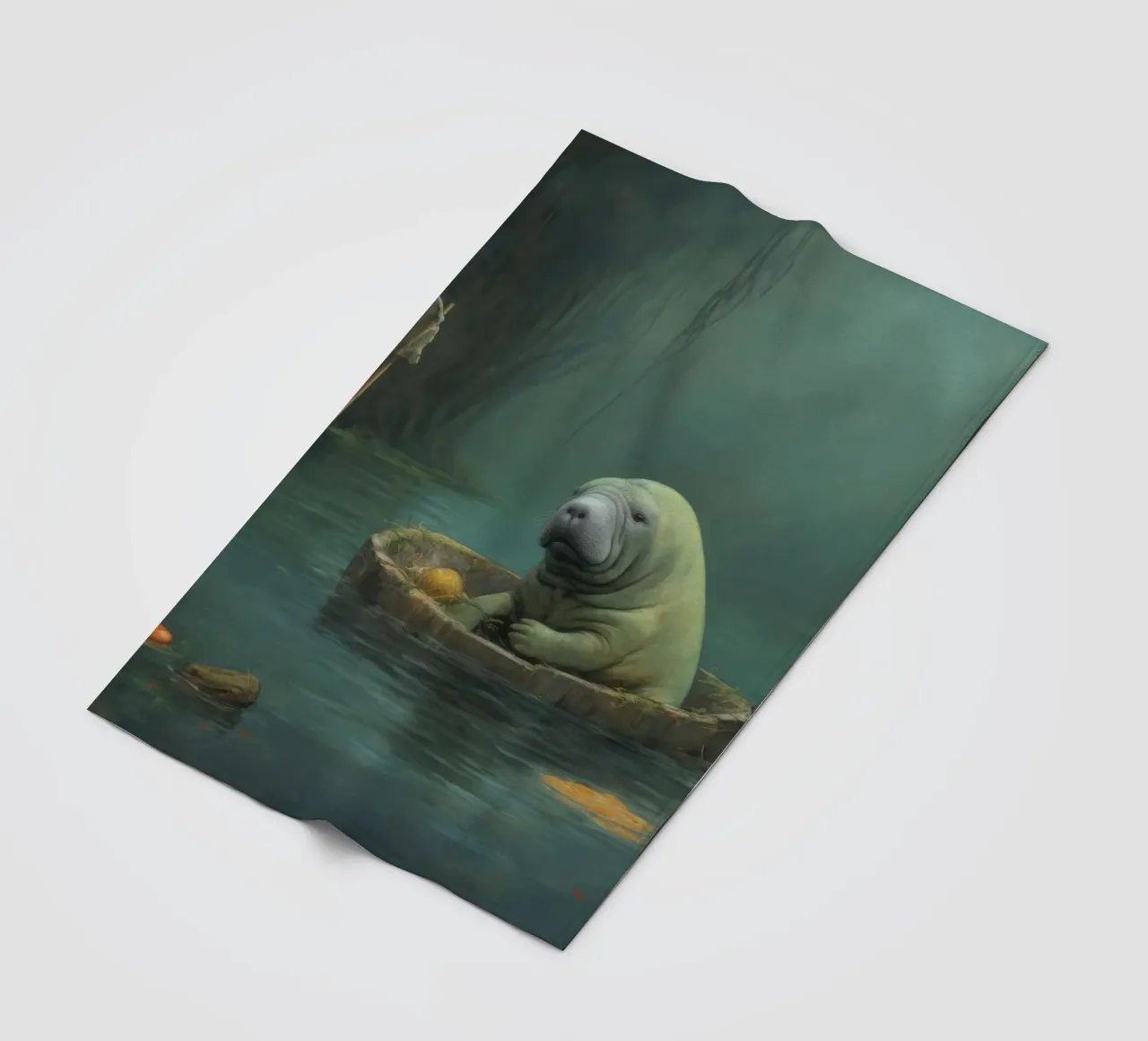 Manatee minimale 4 coperta in pile da Minimal Animal Art