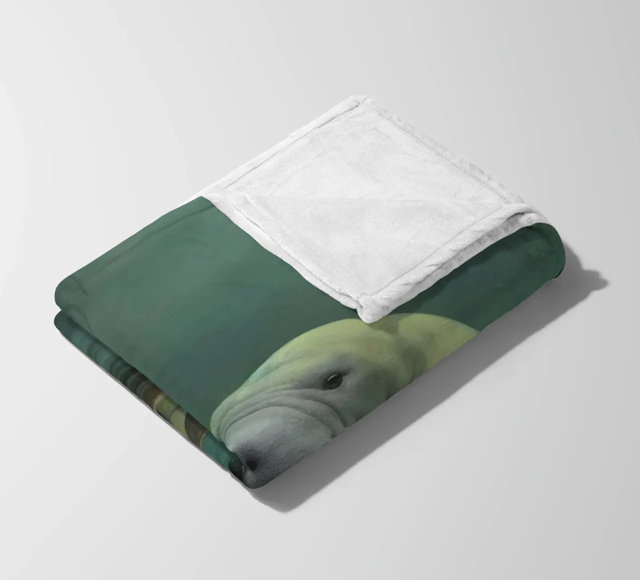 Manatee minimale 4 coperta in pile da Minimal Animal Art