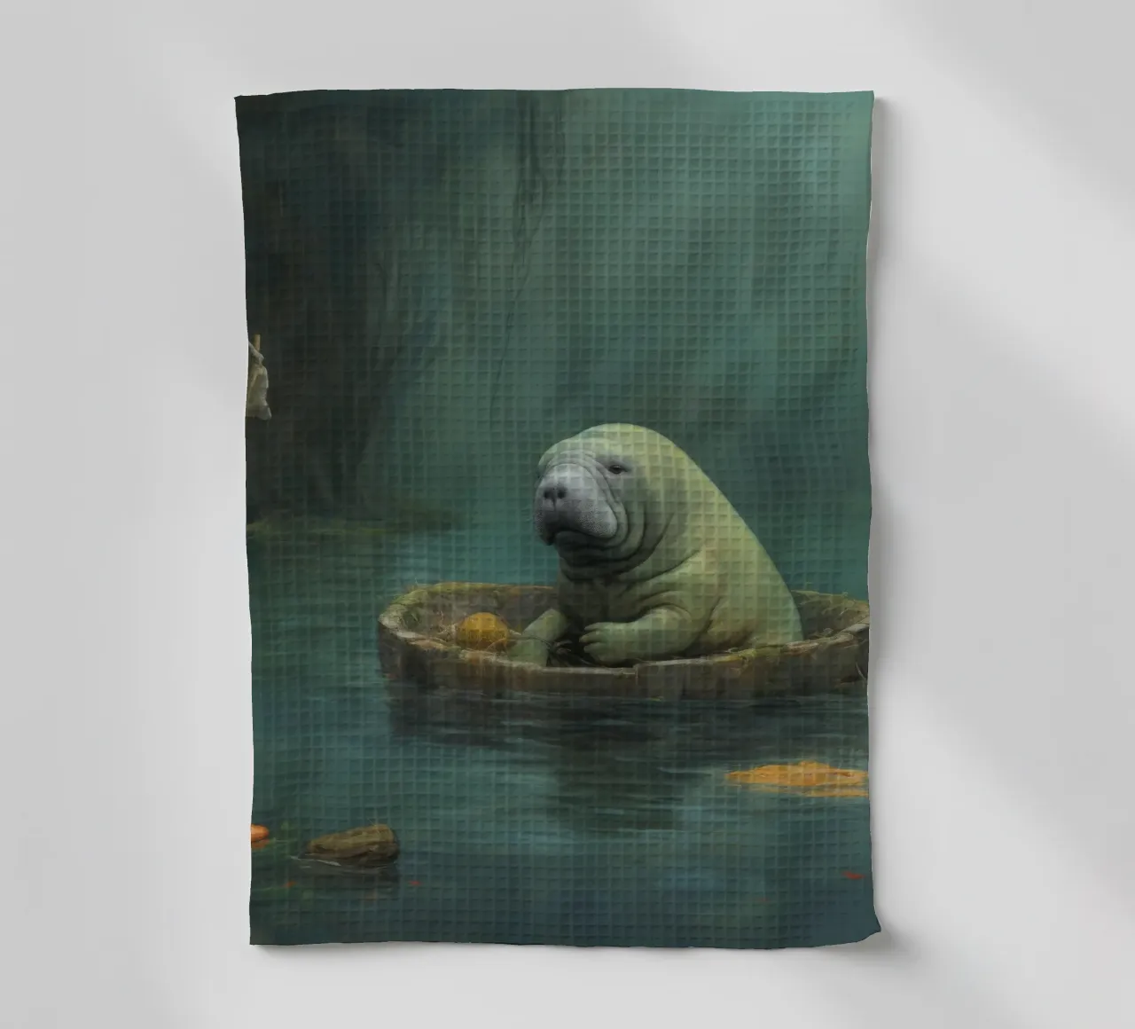 Manatee minimale 4 canovaccio da cucina da Minimal Animal Art