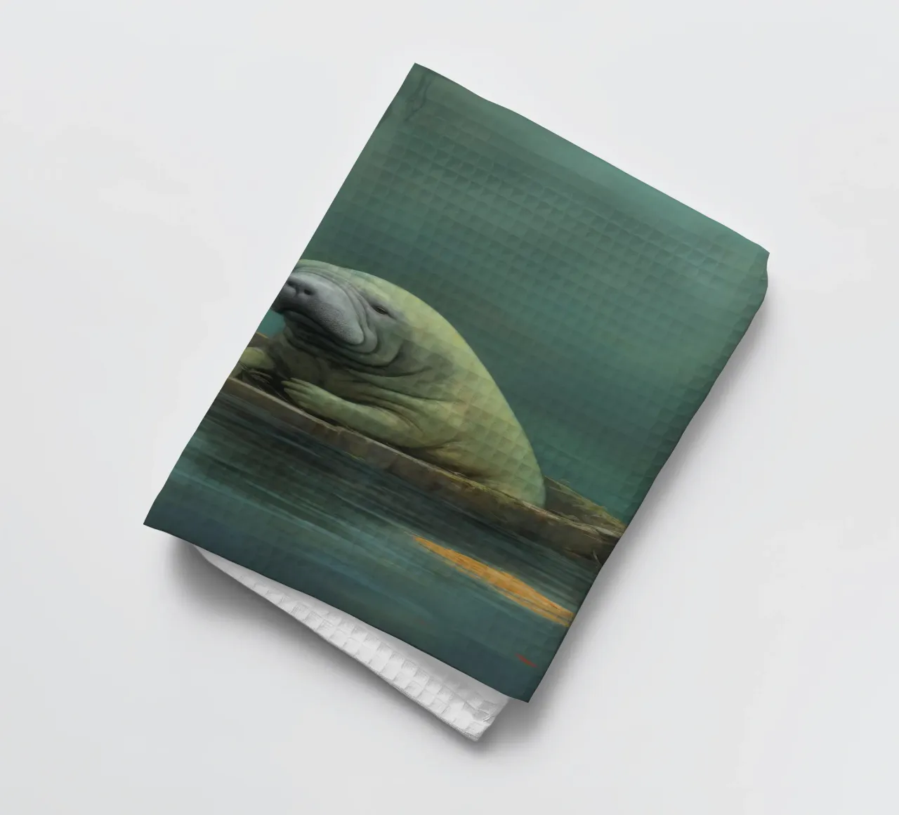 Manatee minimale 4 canovaccio da cucina da Minimal Animal Art