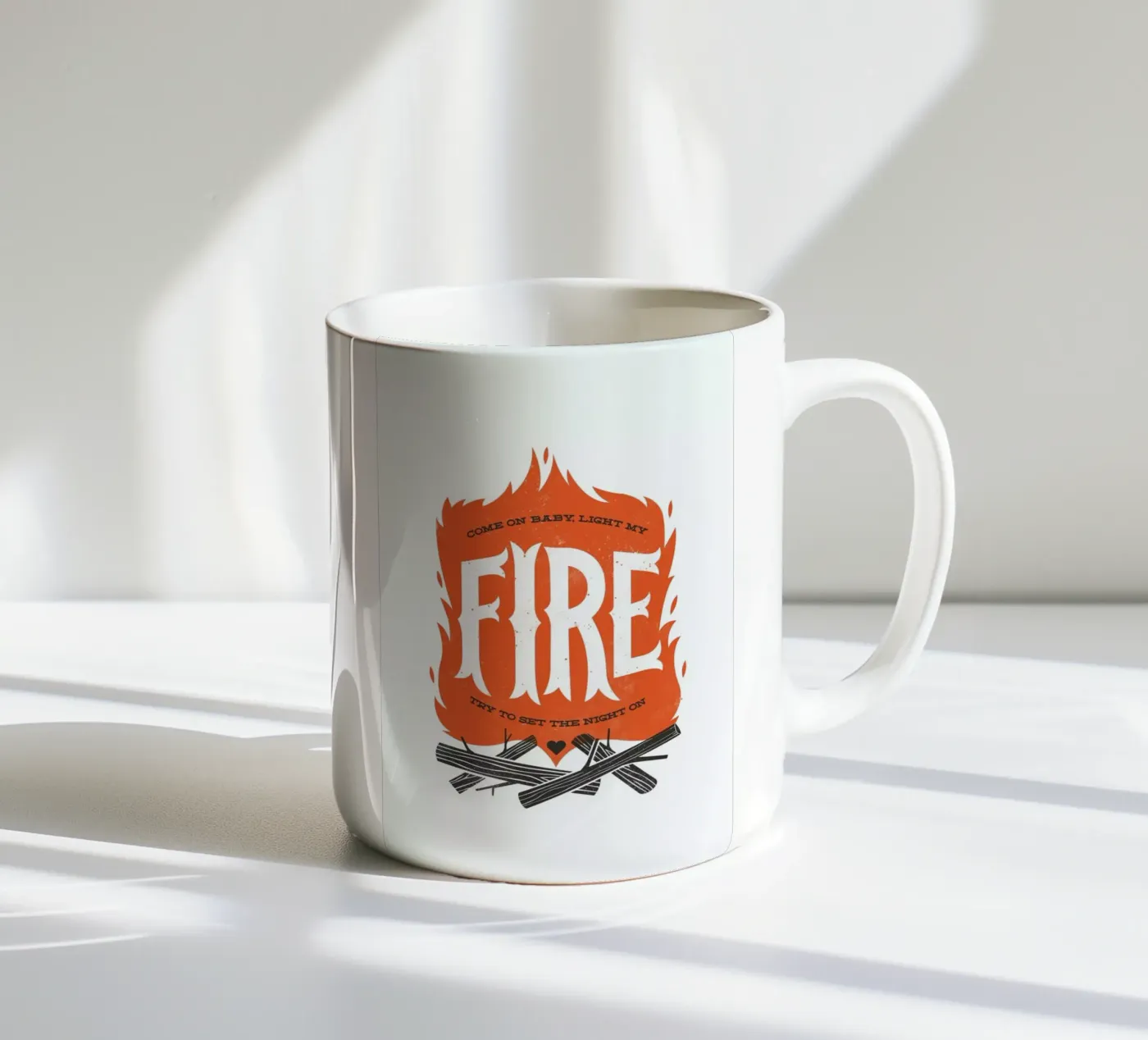 Fire ceramic mug by Chris Wharton