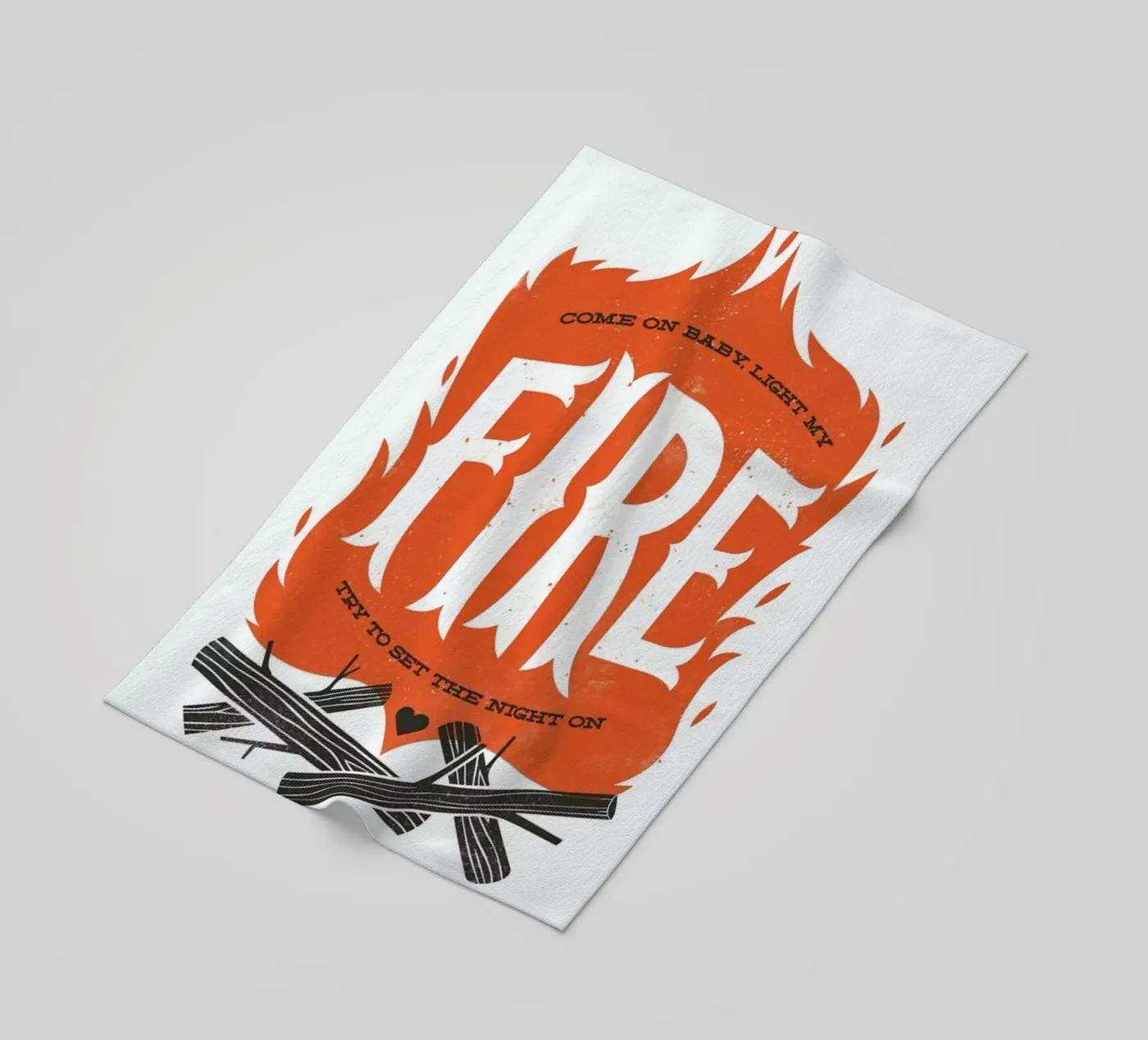 Fire beach towel by Chris Wharton