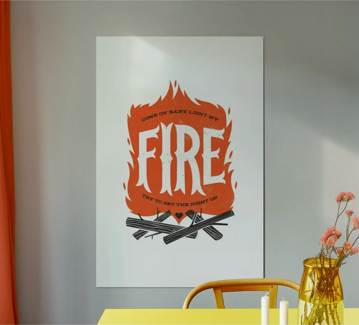Fire Poster von Chris Wharton