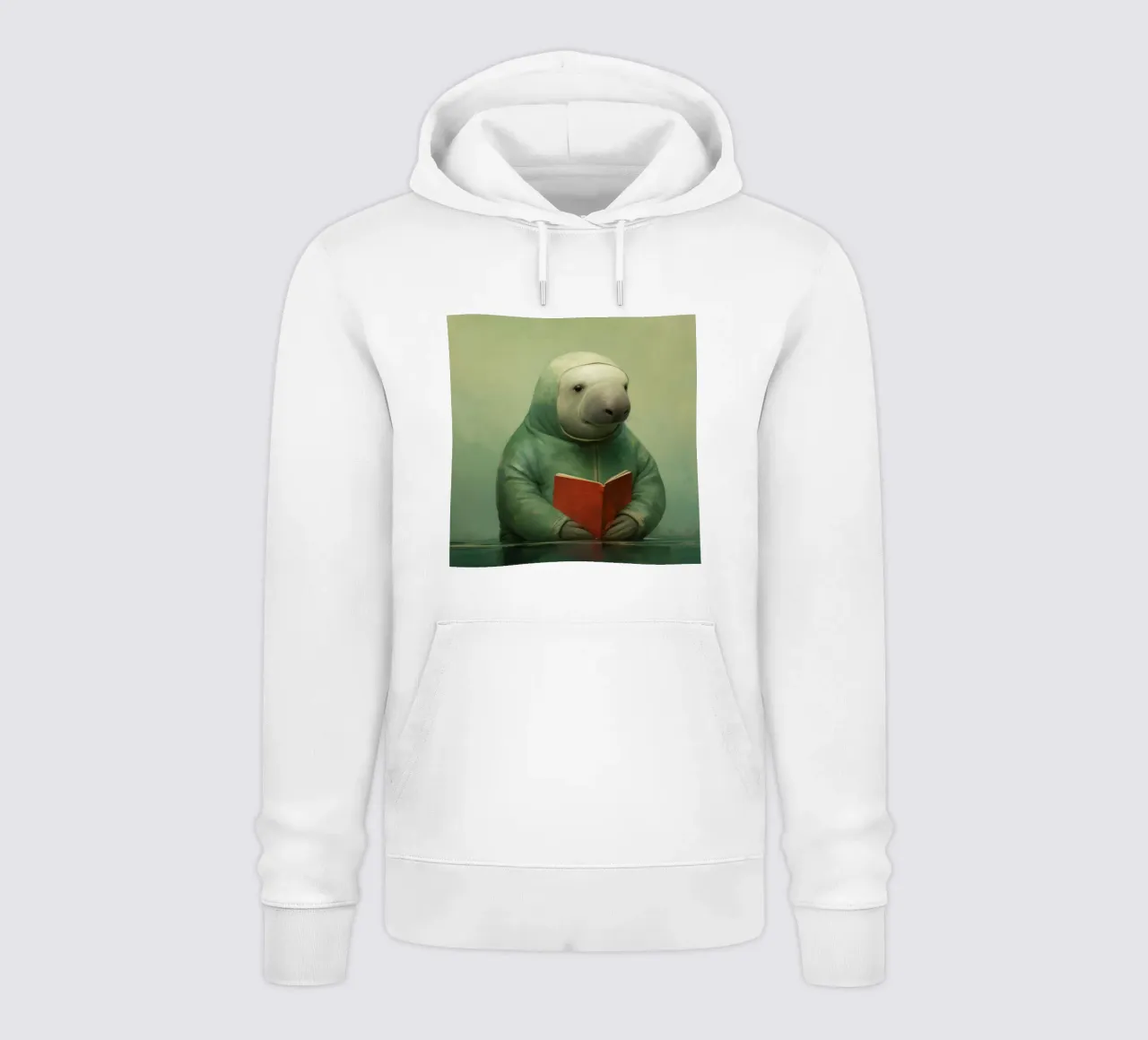 Manatee minimo 1 felpa con cappuccio da Minimal Animal Art