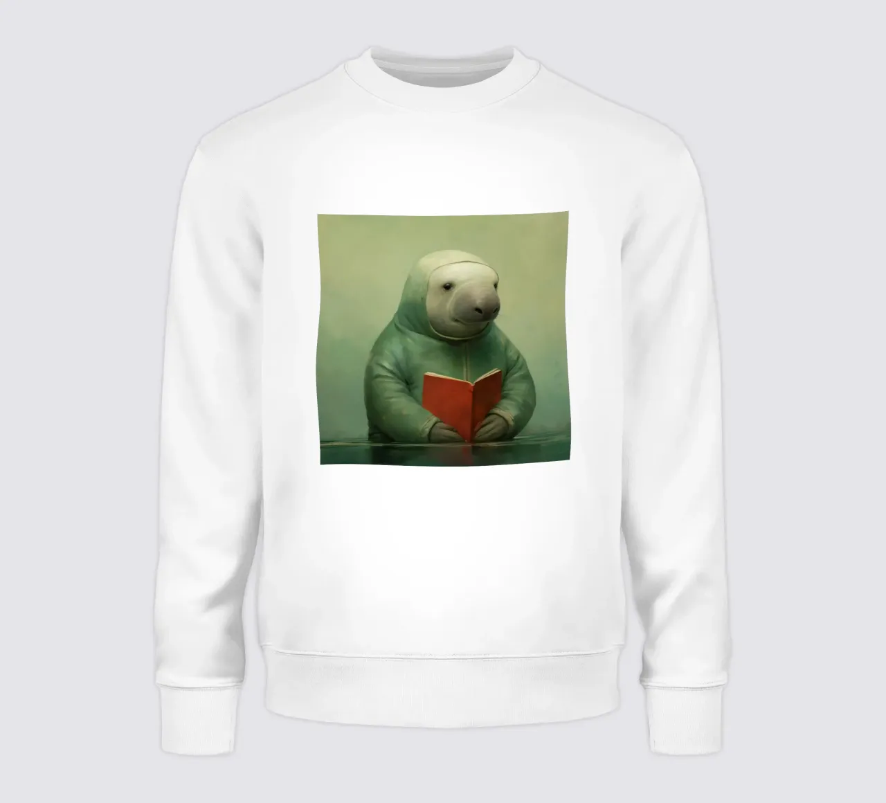 Manatee minimo 1 felpa da Minimal Animal Art