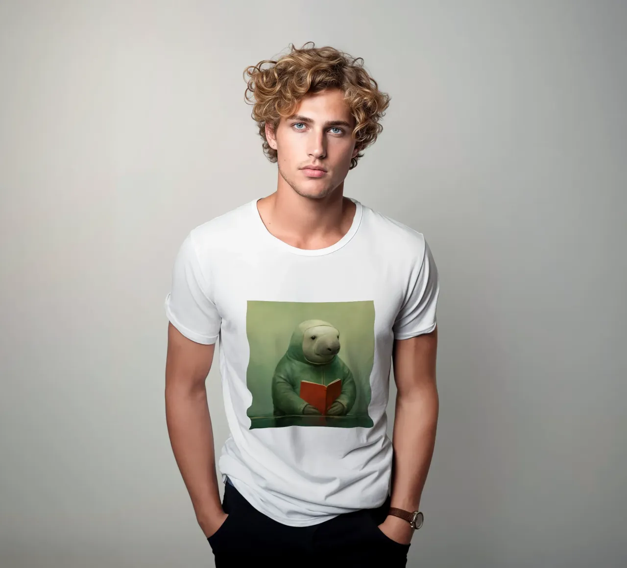 Manatee minimo 1 t-shirt da Minimal Animal Art
