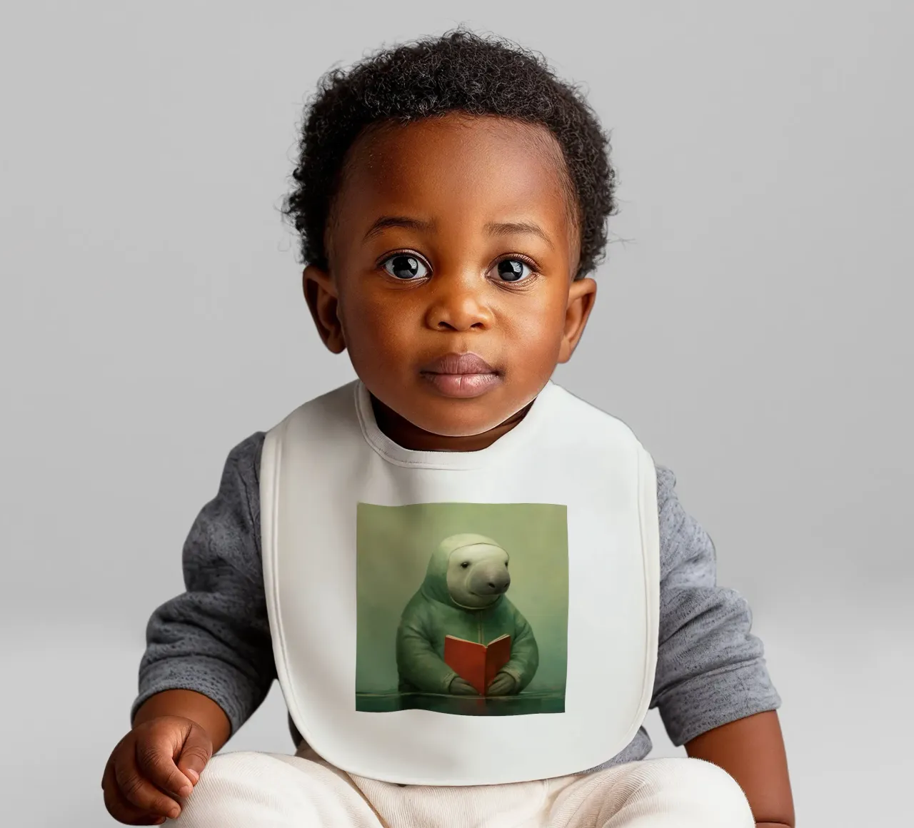 Manatee minimo 1 bavaglino da Minimal Animal Art