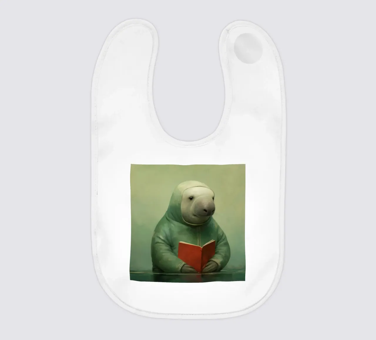 Manatee minimo 1 bavaglino da Minimal Animal Art