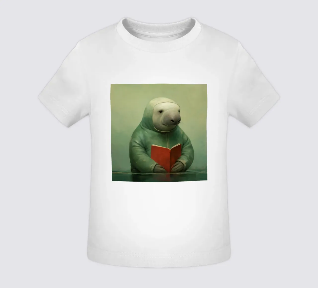 Manatee minimo 1 maglietta neonato da Minimal Animal Art