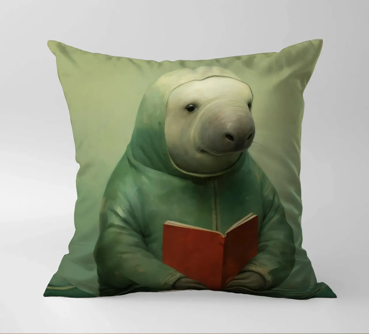 Manatee minimo 1 cuscino da Minimal Animal Art