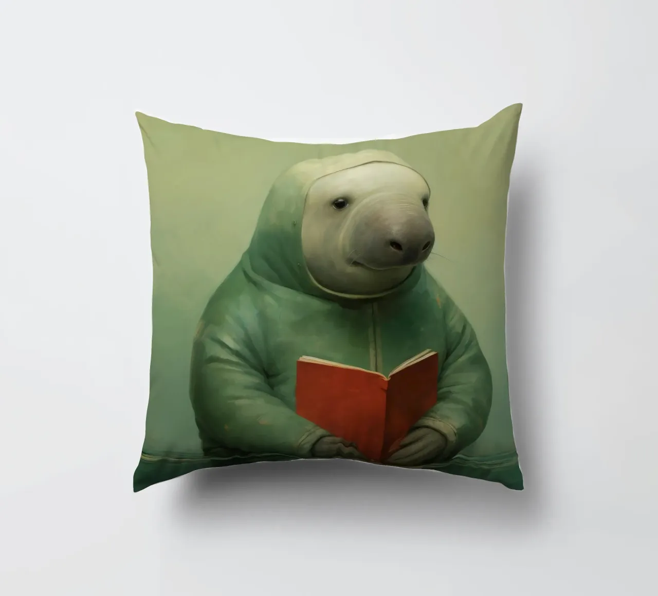 Manatee minimo 1 cuscino da Minimal Animal Art