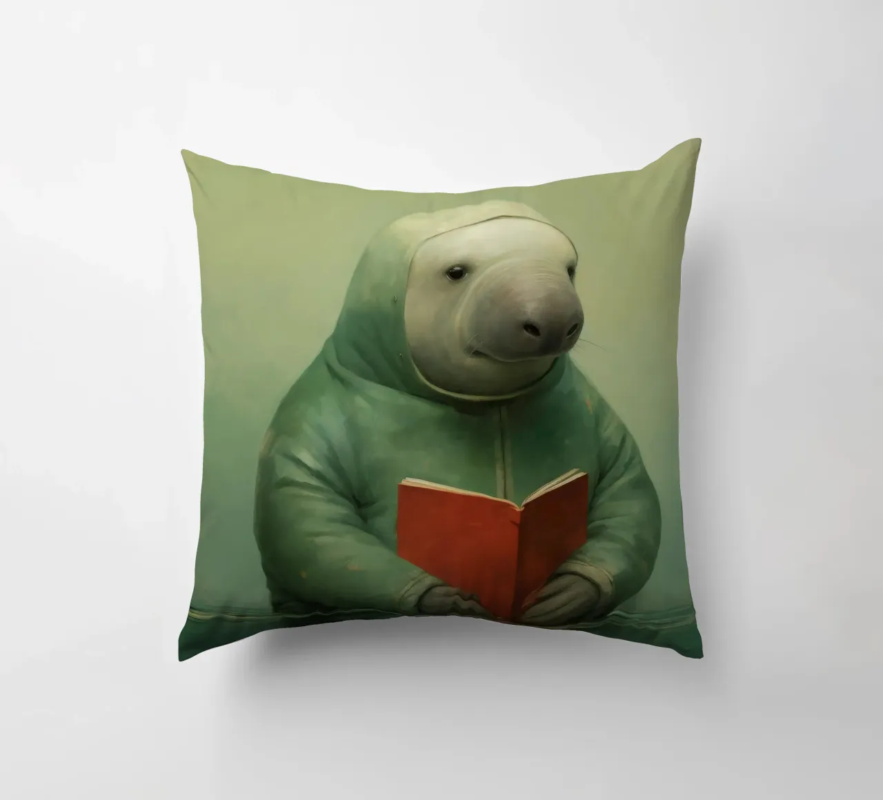 Manatee minimo 1 cuscino da Minimal Animal Art