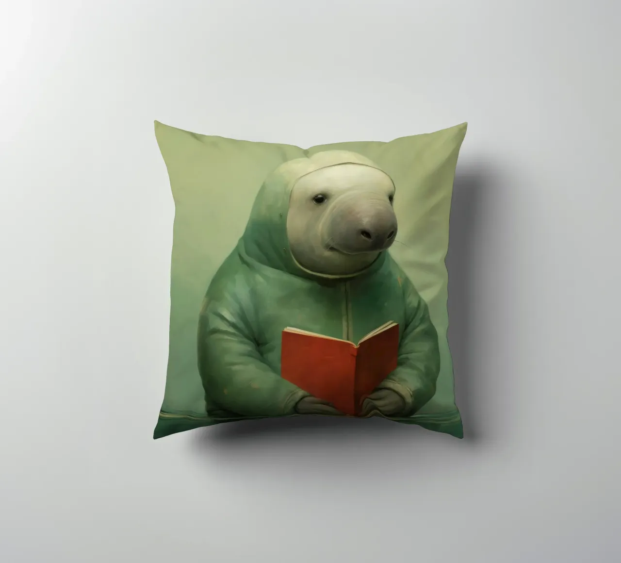 Manatee minimo 1 cuscino da Minimal Animal Art
