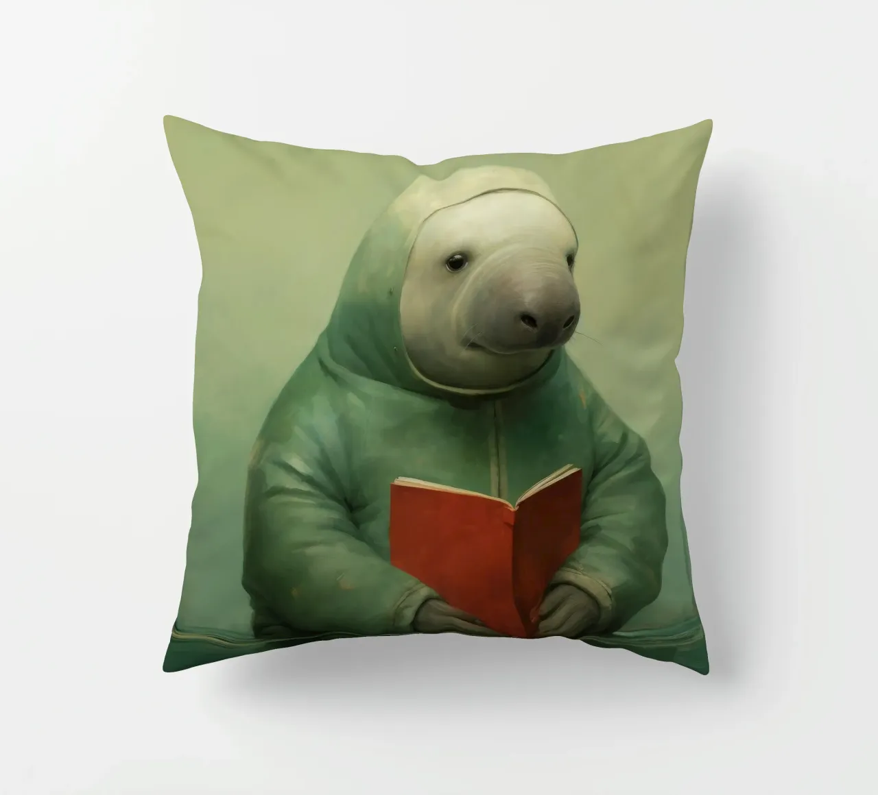 Manatee minimo 1 cuscino da Minimal Animal Art