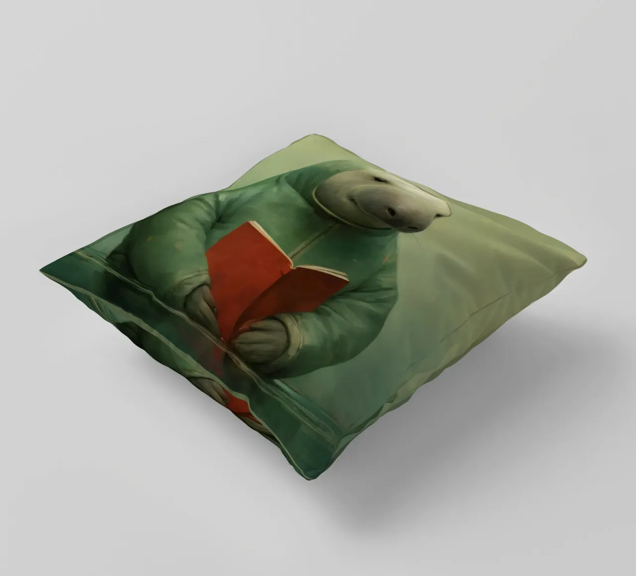 Manatee minimo 1 cuscino da Minimal Animal Art