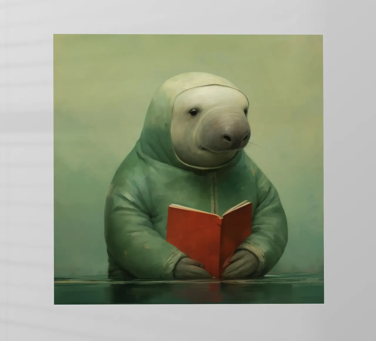 Manatee minimo 1 pellicola backlit da Minimal Animal Art