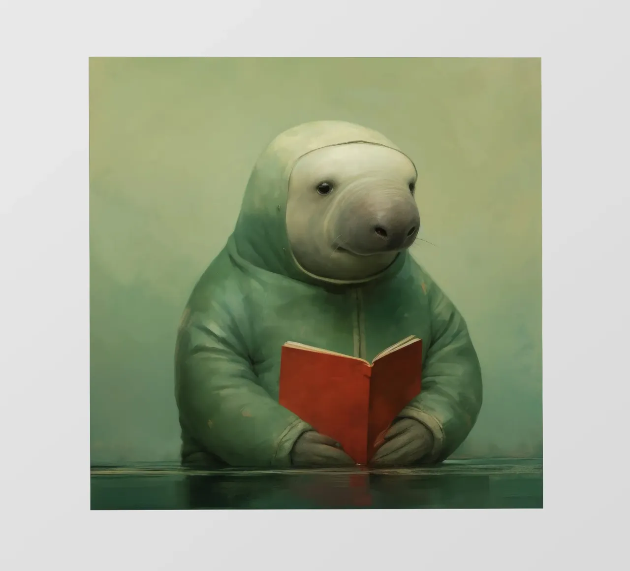 Manatee minimo 1 pellicola backlit da Minimal Animal Art