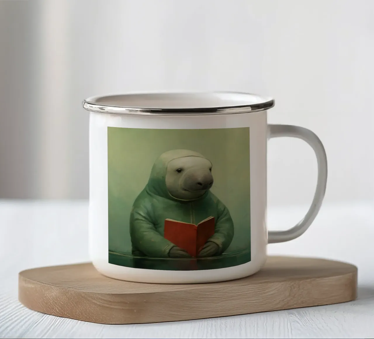 Manatee minimo 1 tazza in smalto da Minimal Animal Art