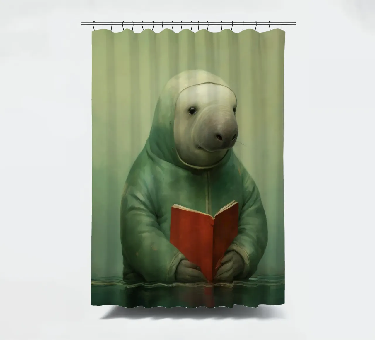 Manatee minimo 1 tenda da doccia da Minimal Animal Art