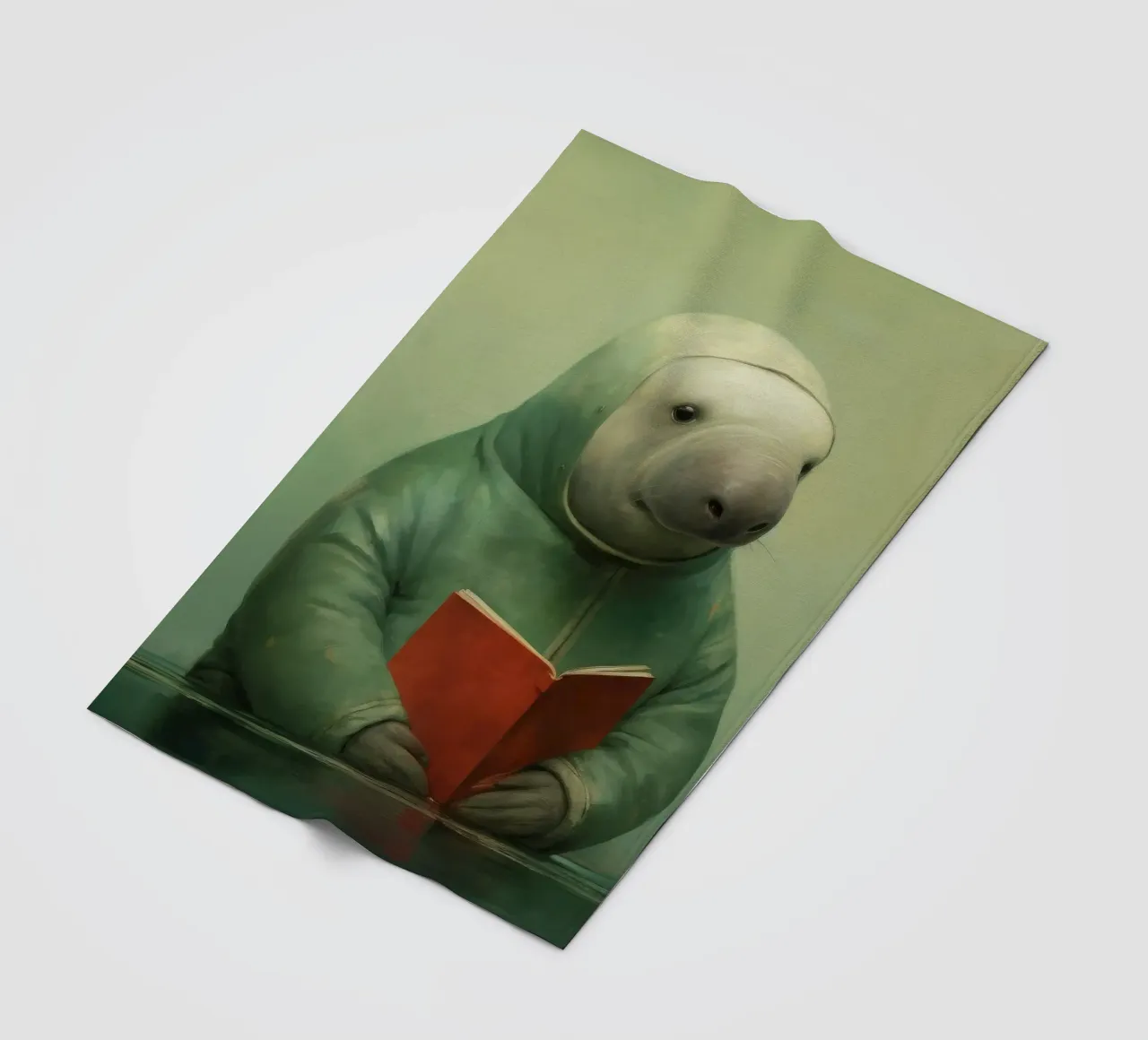 Manatee minimo 1 coperta in pile da Minimal Animal Art