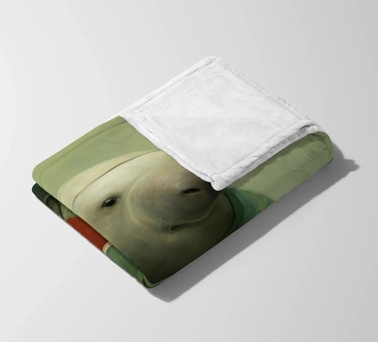 Manatee minimo 1 coperta in pile da Minimal Animal Art