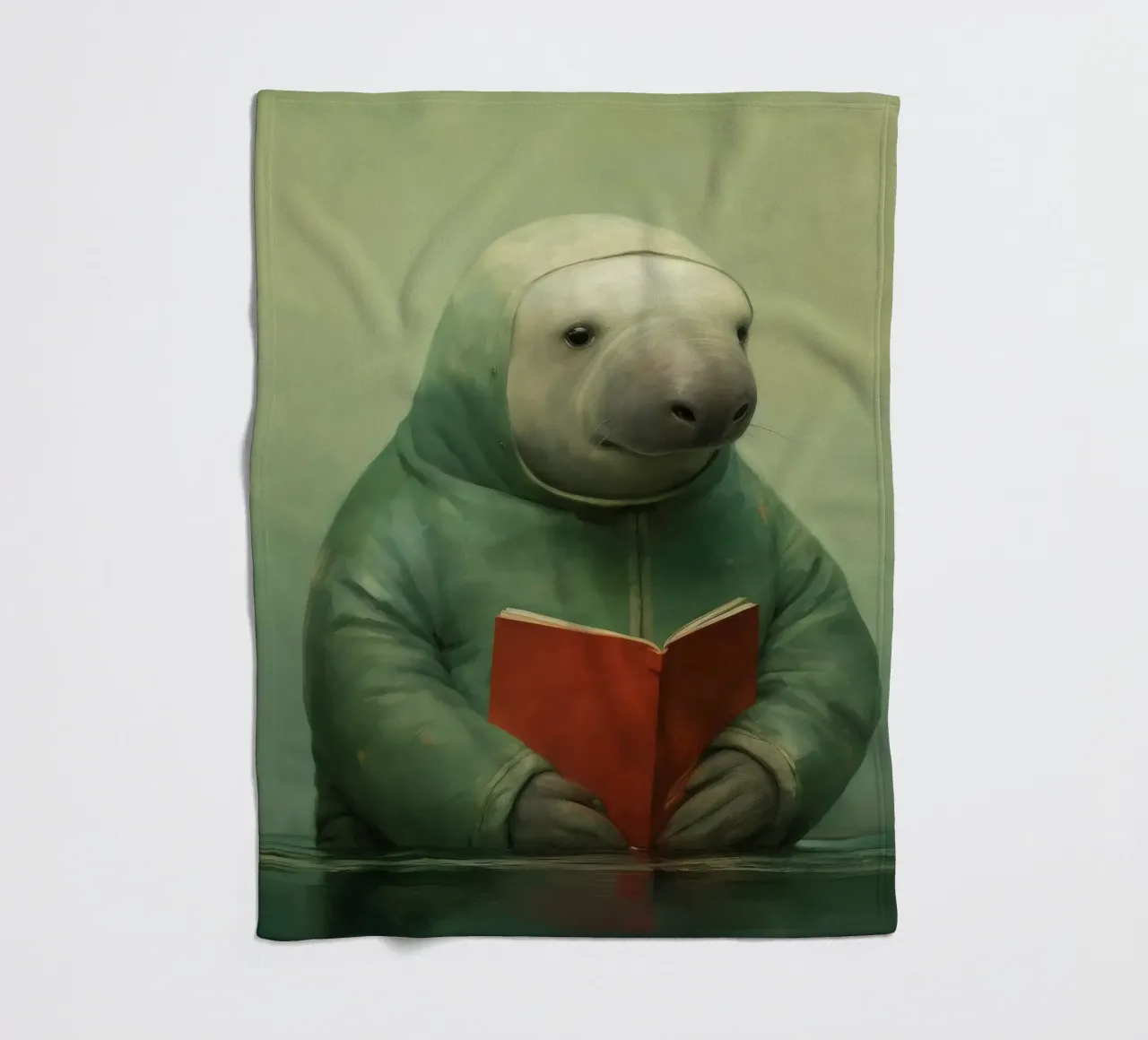 Manatee minimo 1 coperta in pile da Minimal Animal Art