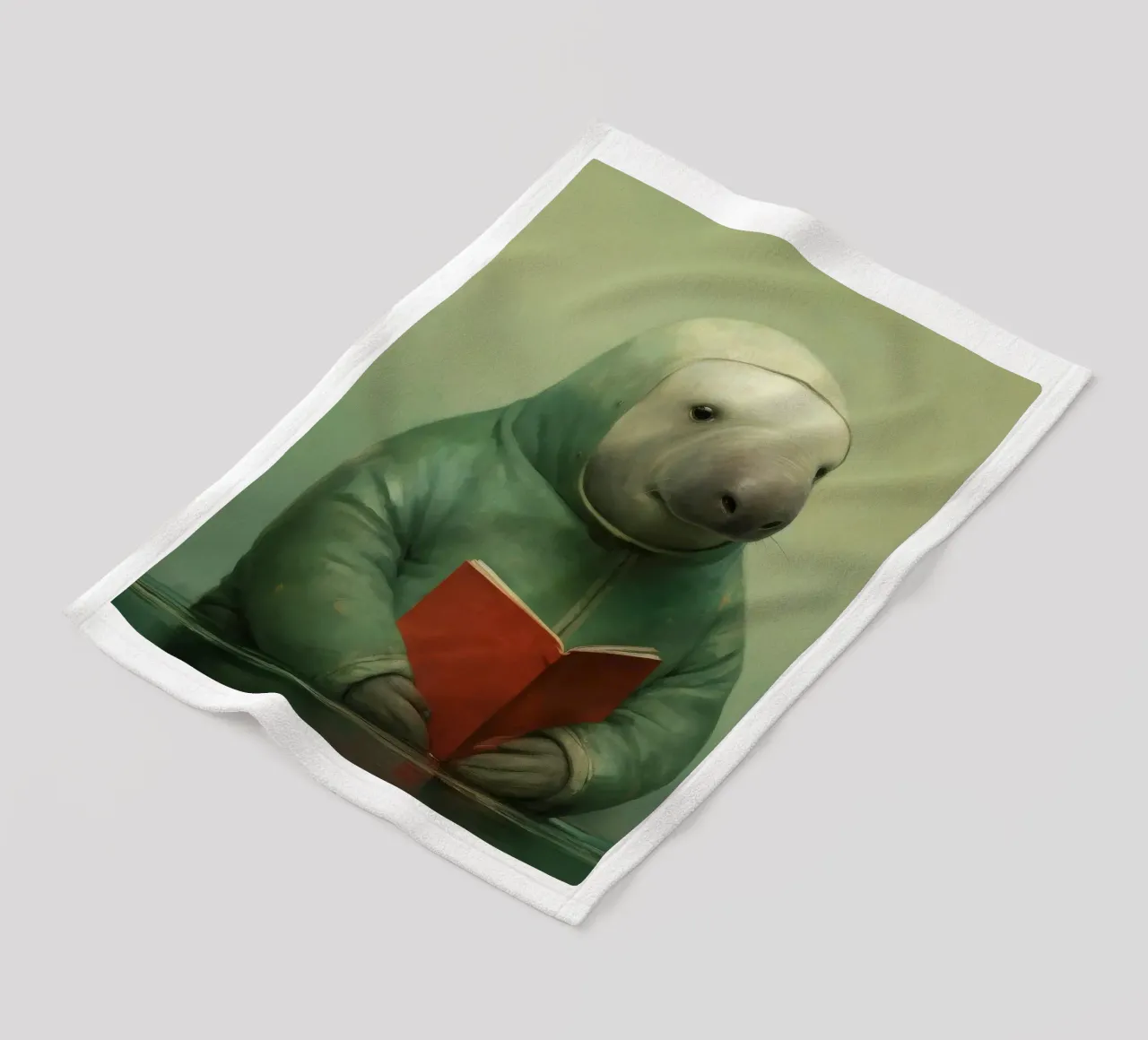 Manatee minimo 1 coperta in pile da Minimal Animal Art