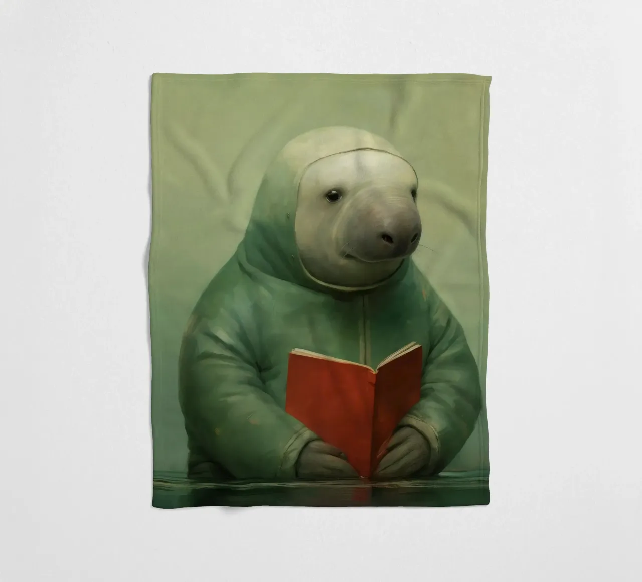 Manatee minimo 1 coperta in pile da Minimal Animal Art