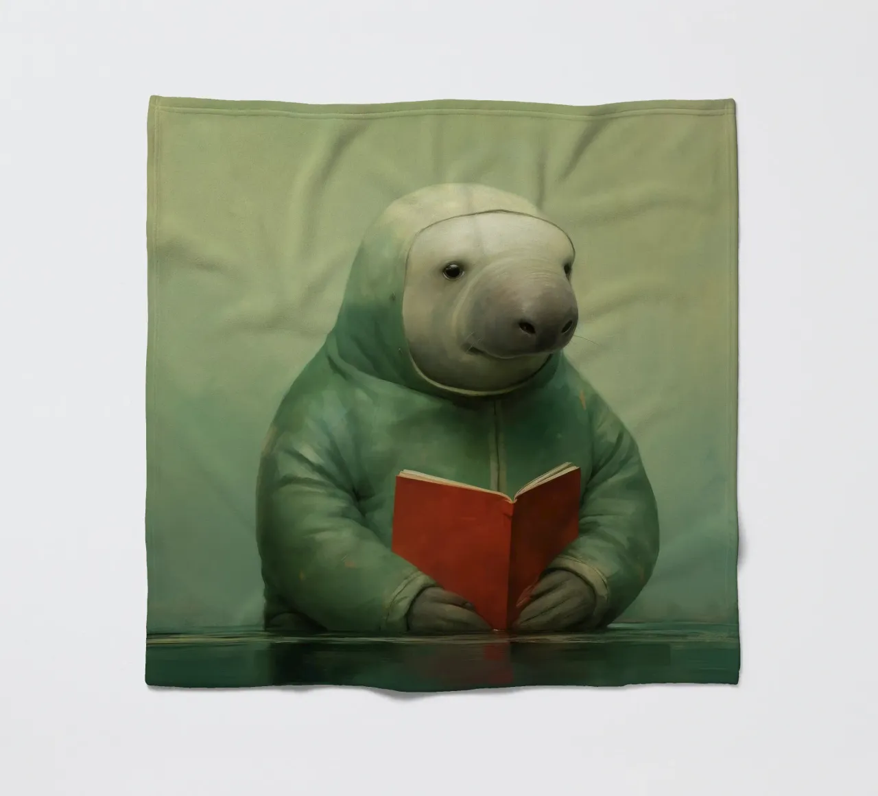 Manatee minimo 1 coperta in pile da Minimal Animal Art