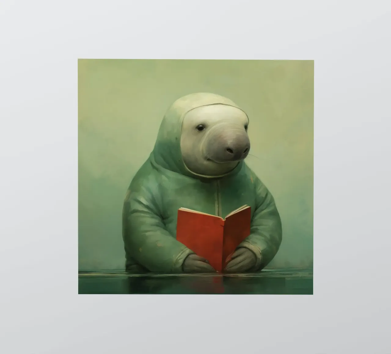 Manatee minimo 1 adesivo da Minimal Animal Art