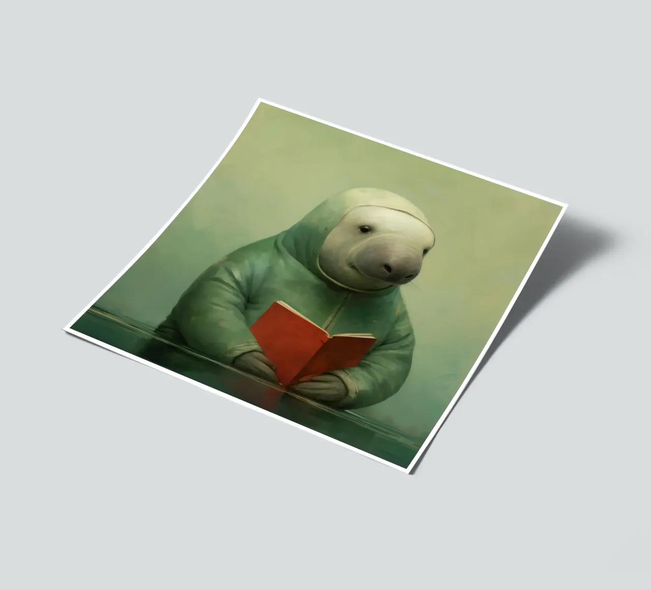 Manatee minimo 1 foglio adesivo da Minimal Animal Art