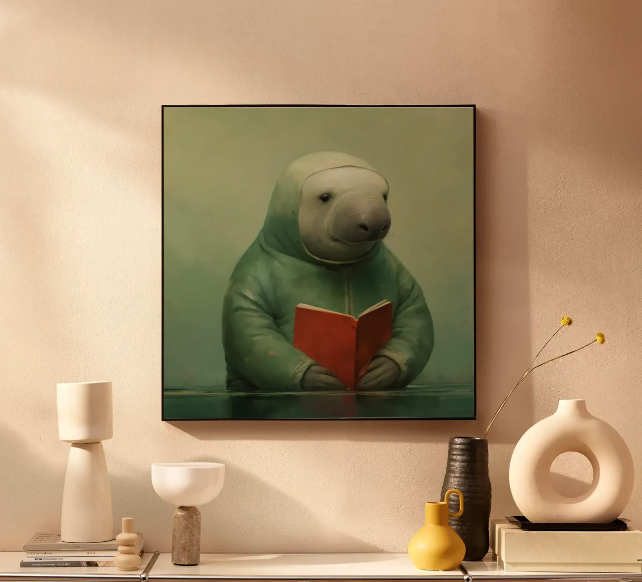 Manatee minimo 1 plexiglass da Minimal Animal Art
