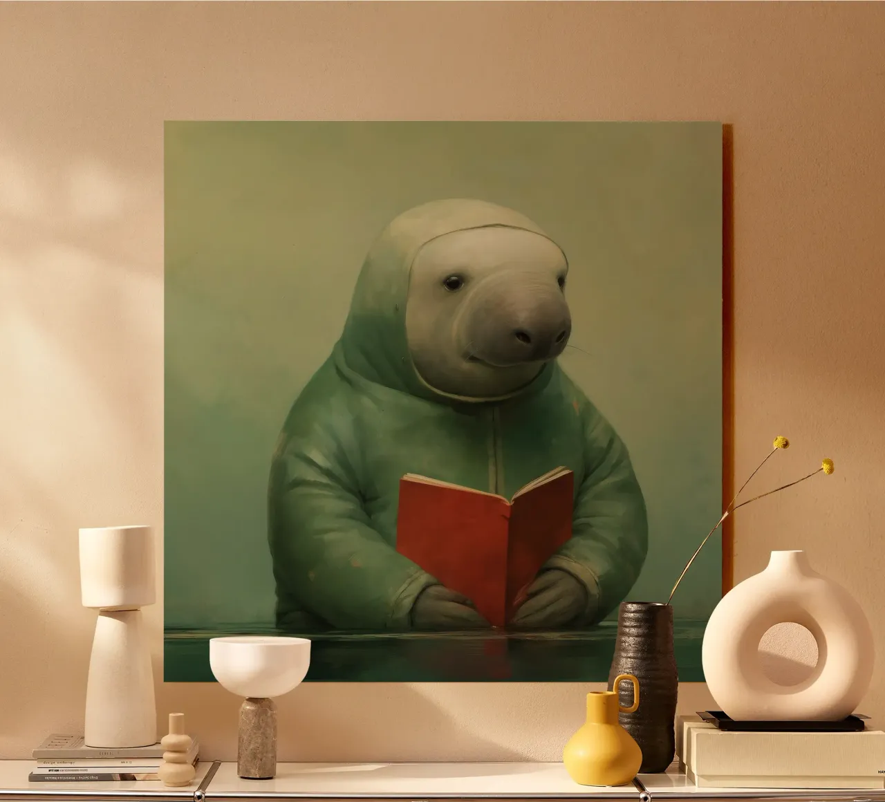 Manatee minimo 1 plexiglass da Minimal Animal Art