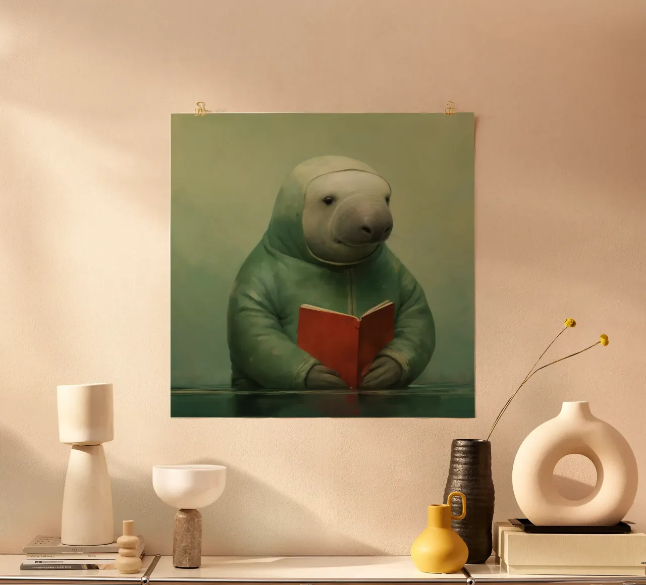 Manatee minimo 1 poster da Minimal Animal Art