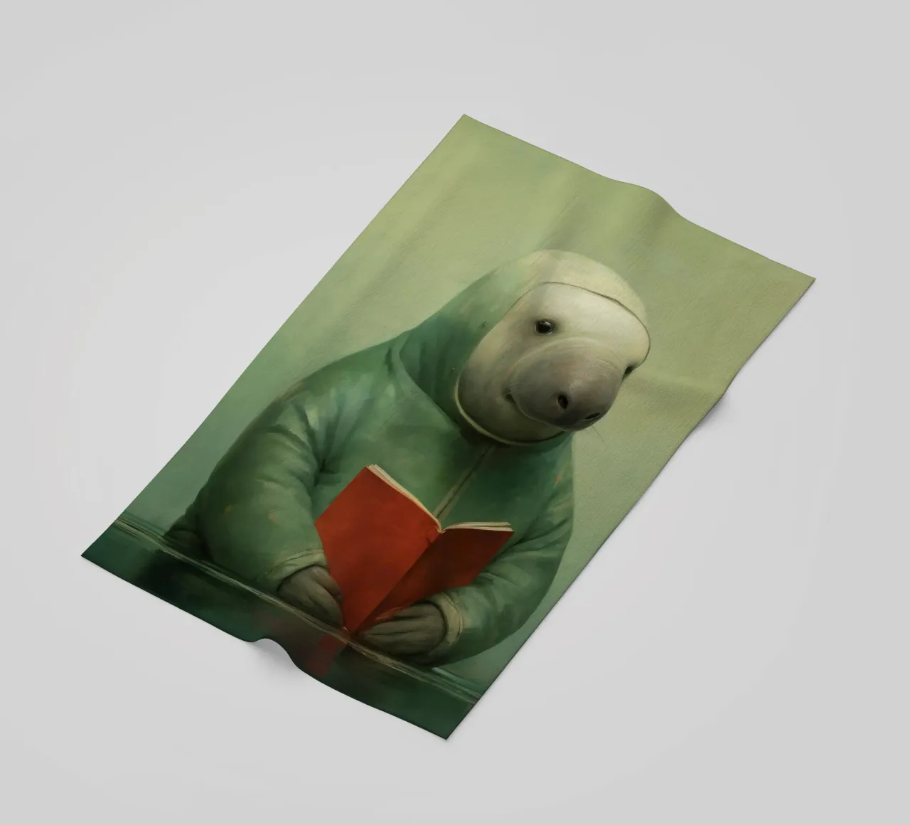 Manatee minimo 1 telo mare da Minimal Animal Art